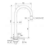 Cascade Prep Tap dimensions image