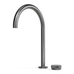 Brushed Graphite Zero Progresiv Fluted Basin Mixer Tall Curve in Brushed Graphite