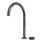 Armada Bronze Zero Progresiv Fluted Basin Mixer Tall Curve in Armada Bronze