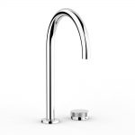 Chrome Zero Progresiv Fluted Hob Bath Mixer Curve in Chrome