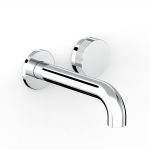 Chrome Zero Progresiv Fluted Wall Basin Mixer Set, 150 in Chrome