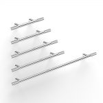 Bar Pull End Knurl 144 (64hs) in Chrome