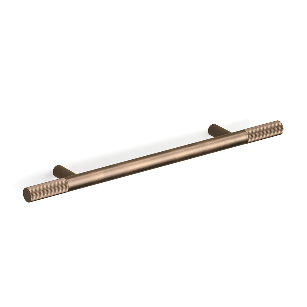 Bar Pull End Flute 208 (128hs) in Antique Brass Light