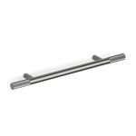 Bar Pull End Flute 208 (128hs) in Brushed Graphite