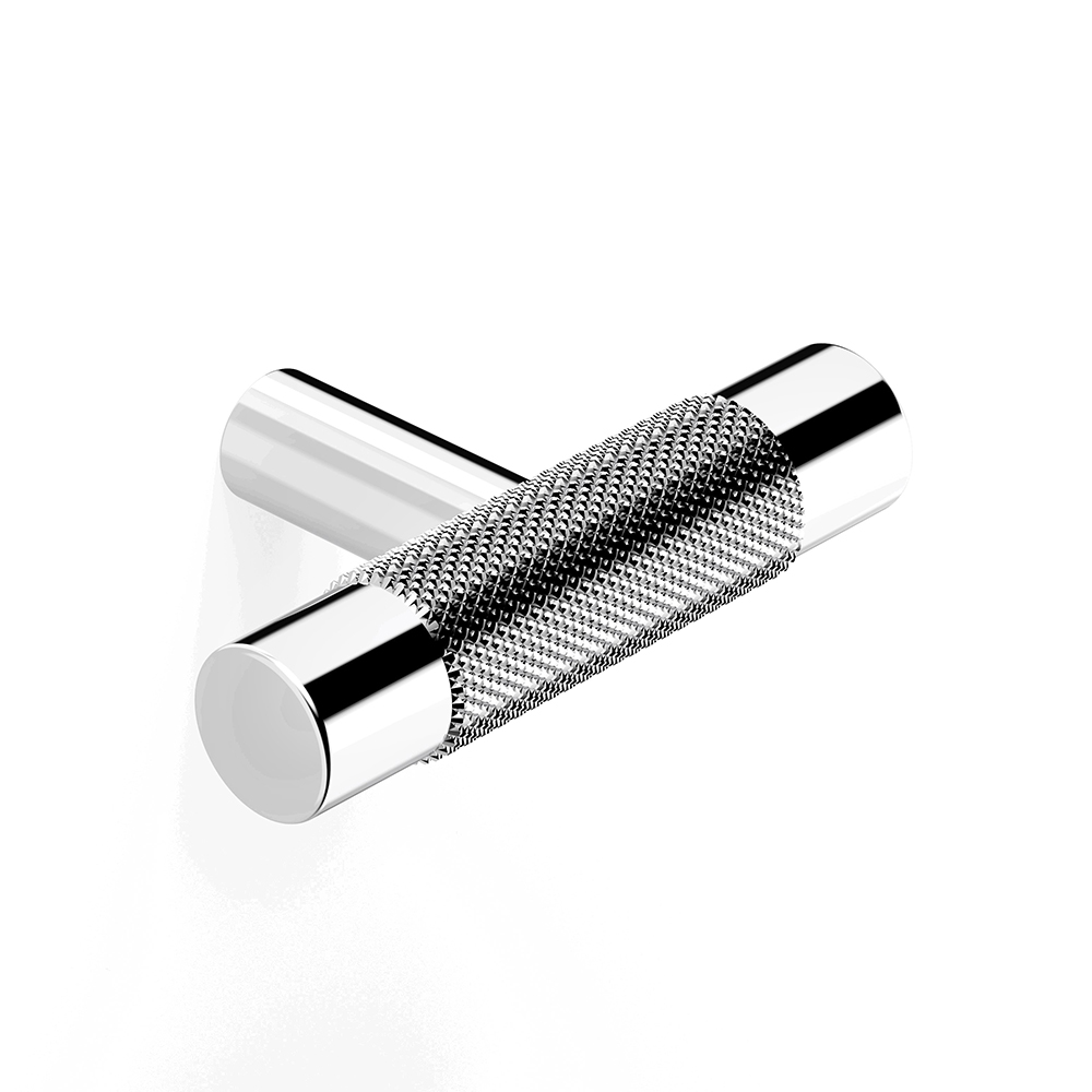 T Bar Pull Centre Knurl in Chrome