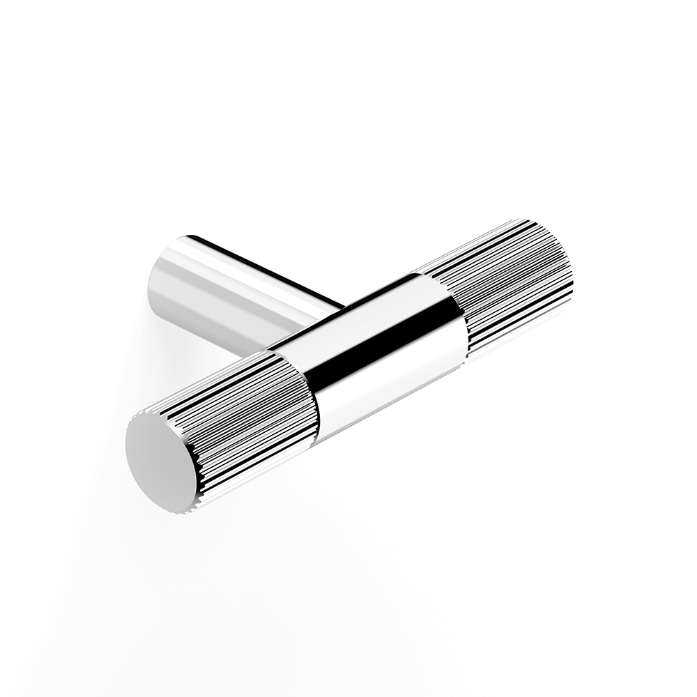 T Bar Pull End Flute in Chrome