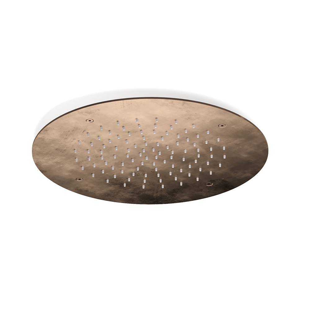 Atico Flush Ceiling Shower 400 Round in Antique Brass Light
