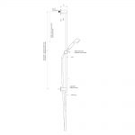 Cascade Slide Shower, Inflow 600 dimensions image