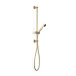 Cascade Slide Shower, Inflow 600 in Raw Brushed Brass