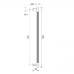 Appliance Pull Centre Flute dimensions image