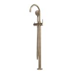 Discovery Bronze Pegasi Floor Bath Mixer Curve w. Handshower in Discovery Bronze