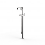 Chrome Pegasi Floor Bath Mixer Square w. Handshower in Chrome