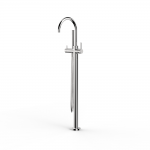 Chrome Pegasi Floor Bath Mixer Curve, Micro in Chrome