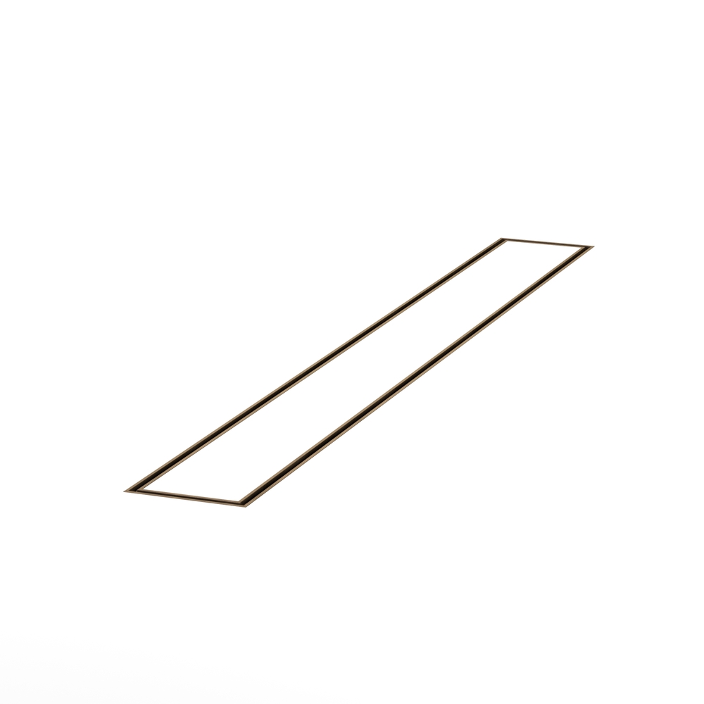 Torrent Tile In Strip Drain 900 in Antique Brass Light