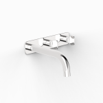 Chrome Figura Key Wall Bath Tap Set 150 in Chrome