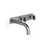 Brushed Graphite Figura Key Wall Bath Tap Set 150 in Brushed Graphite