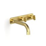 Brushed Liberty Gold Figura Key Wall Bath Tap Set 150 in Brushed Liberty Gold