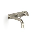 Brushed New Nickel Figura Key Wall Bath Tap Set 150 in Brushed New Nickel