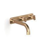 Brushed Terminus Copper Figura Key Wall Bath Tap Set 150 in Brushed Terminus Copper