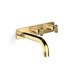Polished Liberty Gold Figura Key Wall Bath Tap Set 150 in Polished Liberty Gold