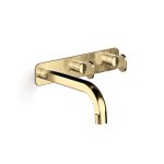 Raw Polished Brass Figura Key Wall Bath Tap Set 150 in Raw Polished Brass