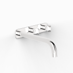 Chrome Figura Key Wall Basin Tap Set 200 in Chrome