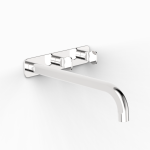Chrome Figura Key Wall Basin Tap Set 250 in Chrome