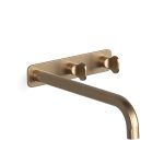 Discovery Bronze Figura Key Wall Basin Tap Set 250 in Discovery Bronze