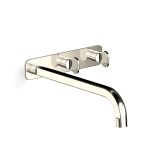 Polished New Nickel Figura Key Wall Basin Tap Set 250 in Polished New Nickel