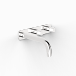 Chrome Figura Form Wall Basin Tap Set 150 in Chrome