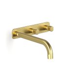 Brushed Liberty Gold Figura Form Wall Basin Tap Set 200 in Brushed Liberty Gold