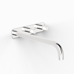 Chrome Figura Form Wall Basin Tap Set 250 in Chrome
