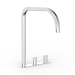 Chrome Figura Form Deck Mount Spa Tap Set in Chrome