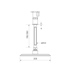 Figura Ceiling Shower 300 Drop dimensions image