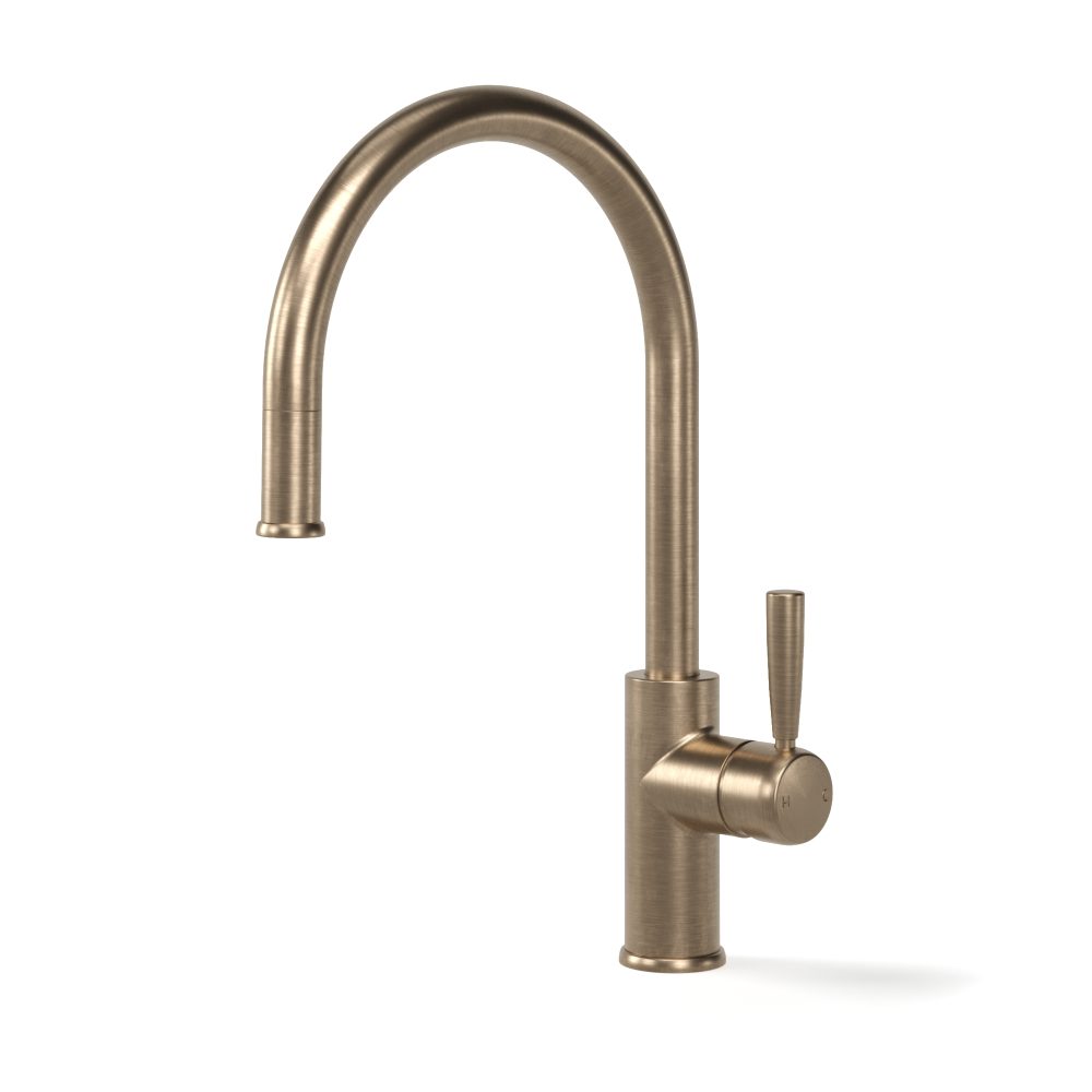 Discovery Bronze Bremont Sink Mixer Curve Pull Out in Discovery Bronze
